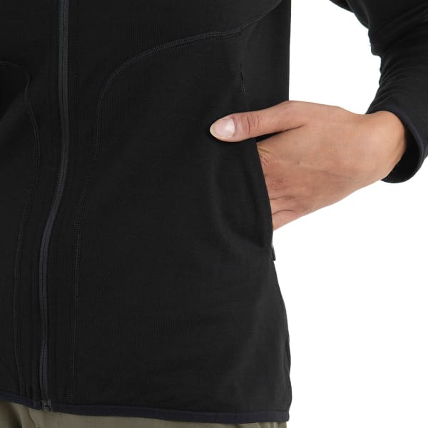 Veste polaire randonnée ICEBREAKER W MER 560 REALFLEECE ELEMENTAL II LS Z BLACK