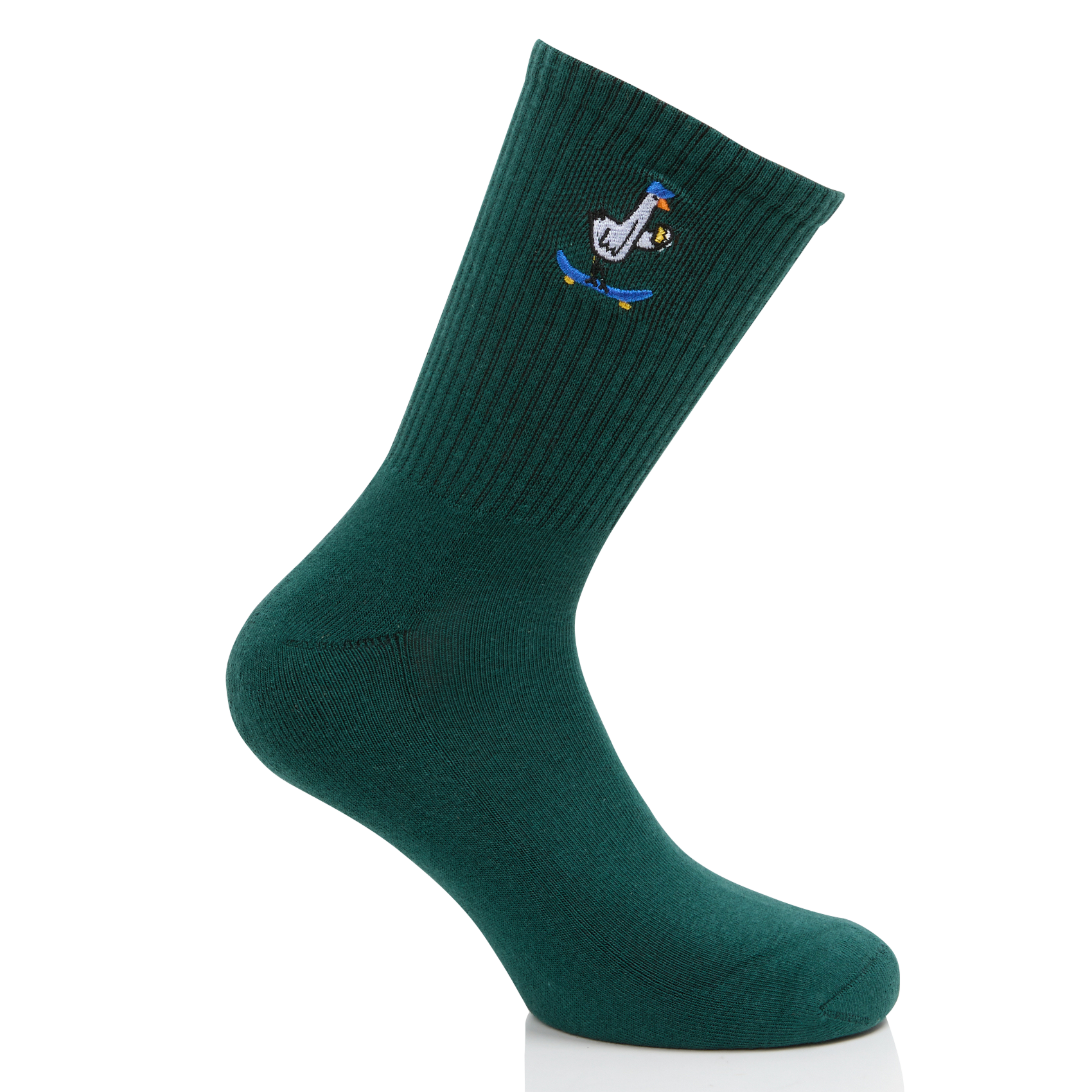 Lot de trois chaussettes brodées en coton mélangé | Vert