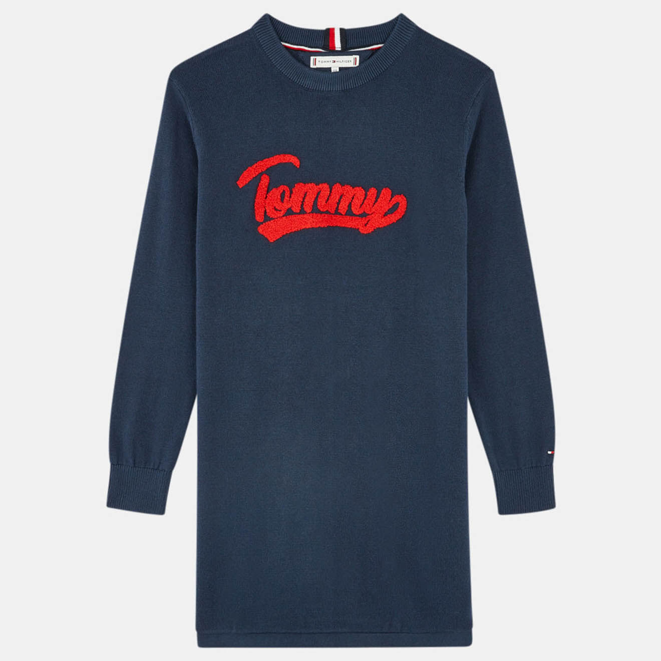 Tommy Hilfiger Robe sweat en Coton à logo bleu marine
