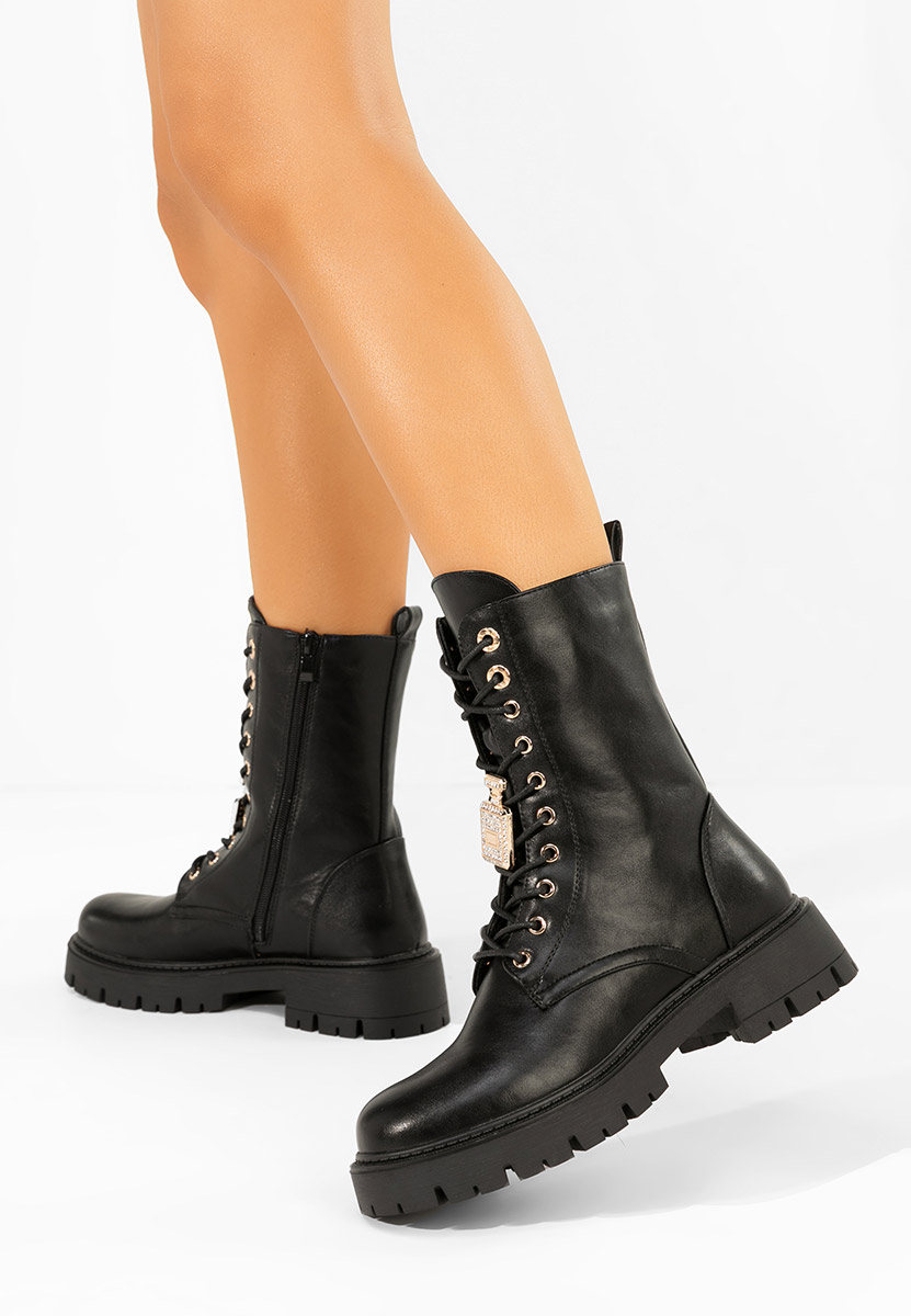 Bottines rangers femme noirs Linora