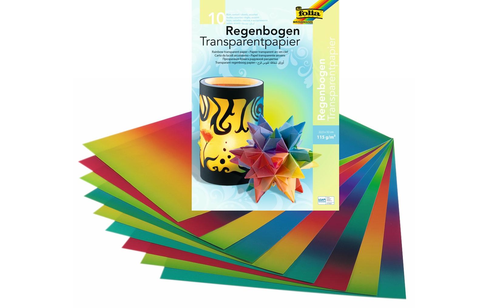 Transparentpapier Regenbogen MehrfarbigRegenbogenpapier