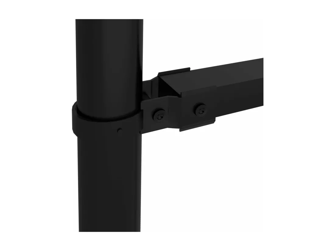 Cl?ture de jardin à dessus en lance Acier (1,25-1,5)x15,3m Noir