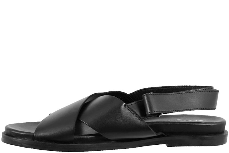 SOFIE SCHNOOR SANDAL I SORT LÆDER