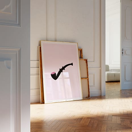Lakridspiben lyserød - 70x100 cm