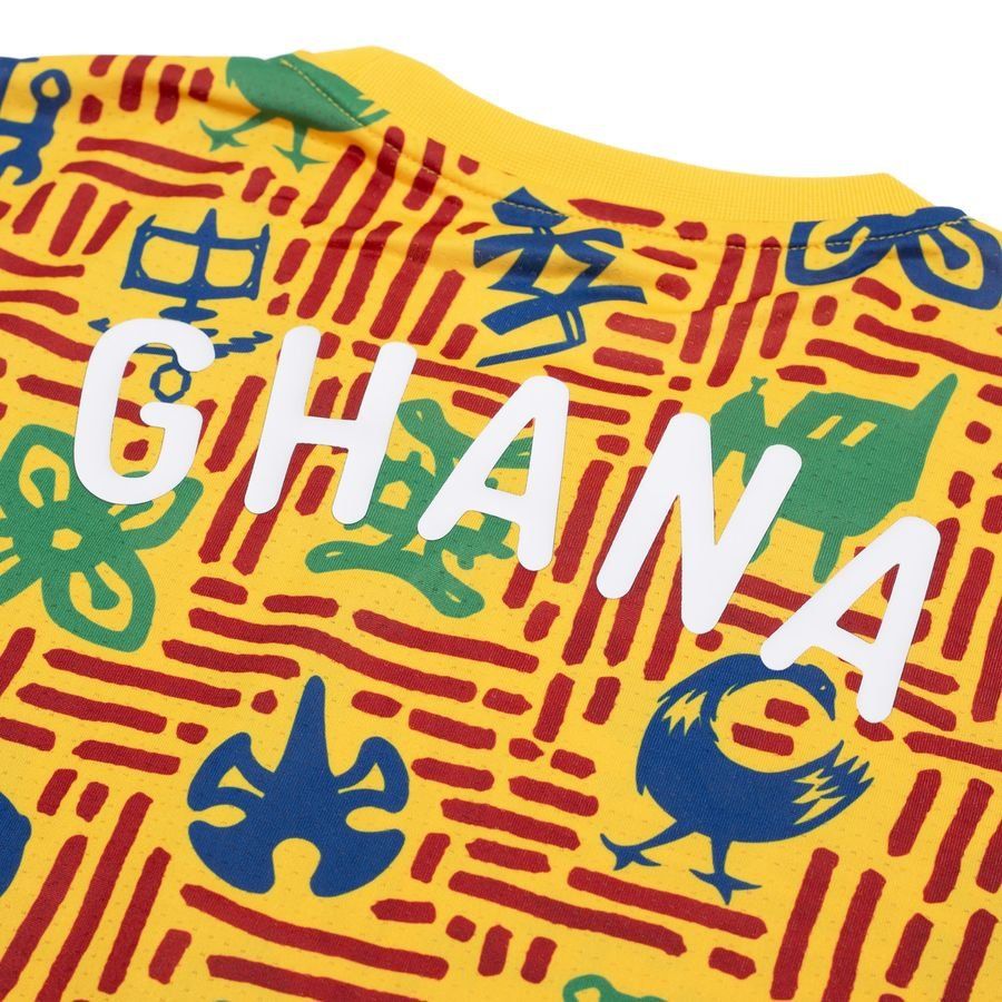 Ghana T-shirt d'Entraînement Avant-Match Africa Cup of Nations 2025 - Jaune/Rouge