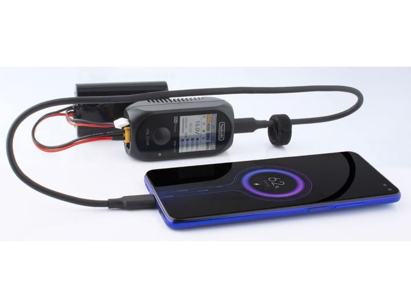 ToolkitRC Ladegerät M4 Pocket, DC, 80W, 1-4S Kompaktes Modellbau Ladegerät für LiPo, LiHv und LiFe Akkus