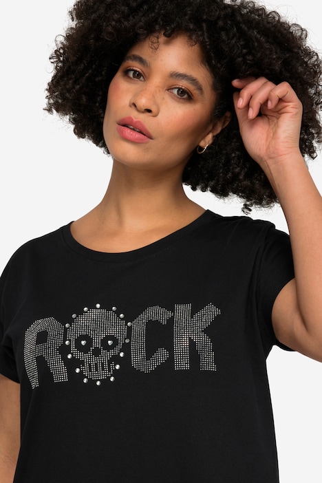 T-Shirt, oversized, ROCK, Rundhals, Halbarm