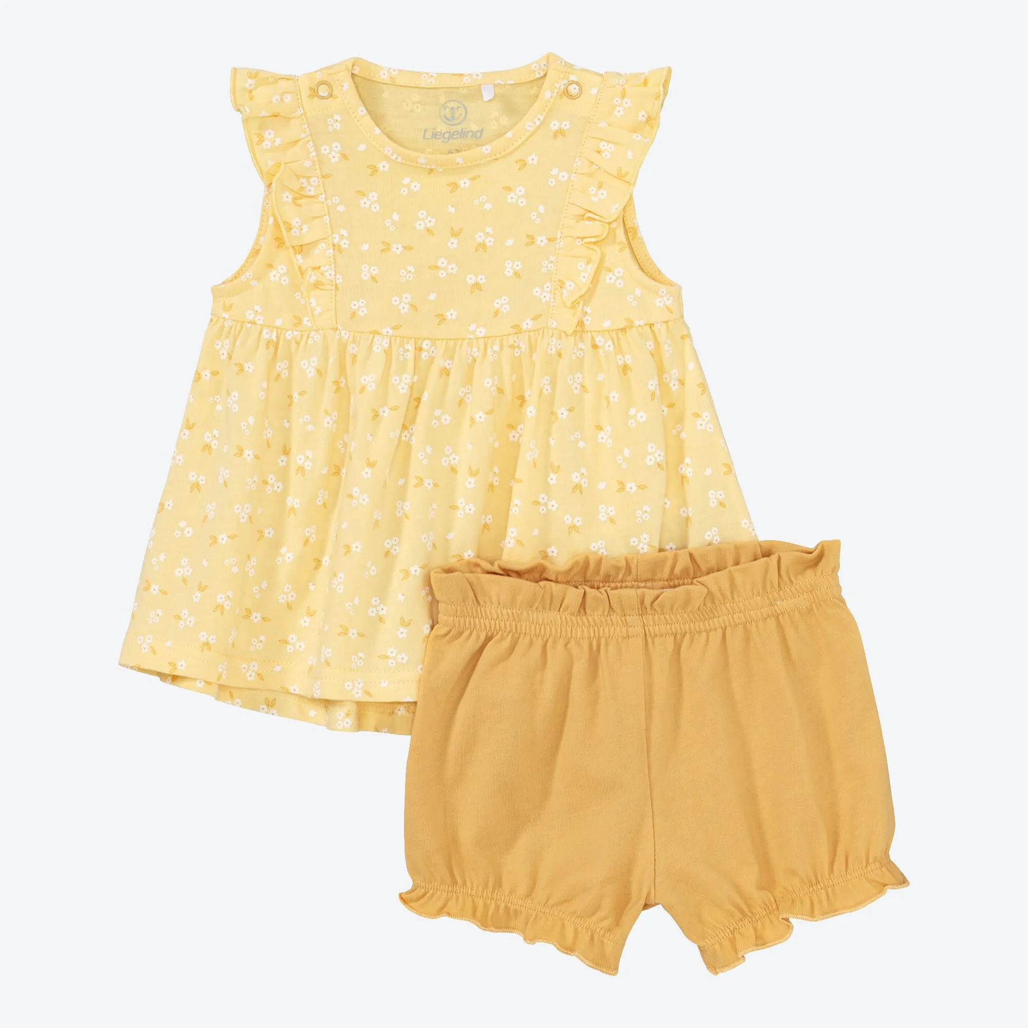 Baby-Mädchen-Set mit Blumenmuster, 2-teilig
