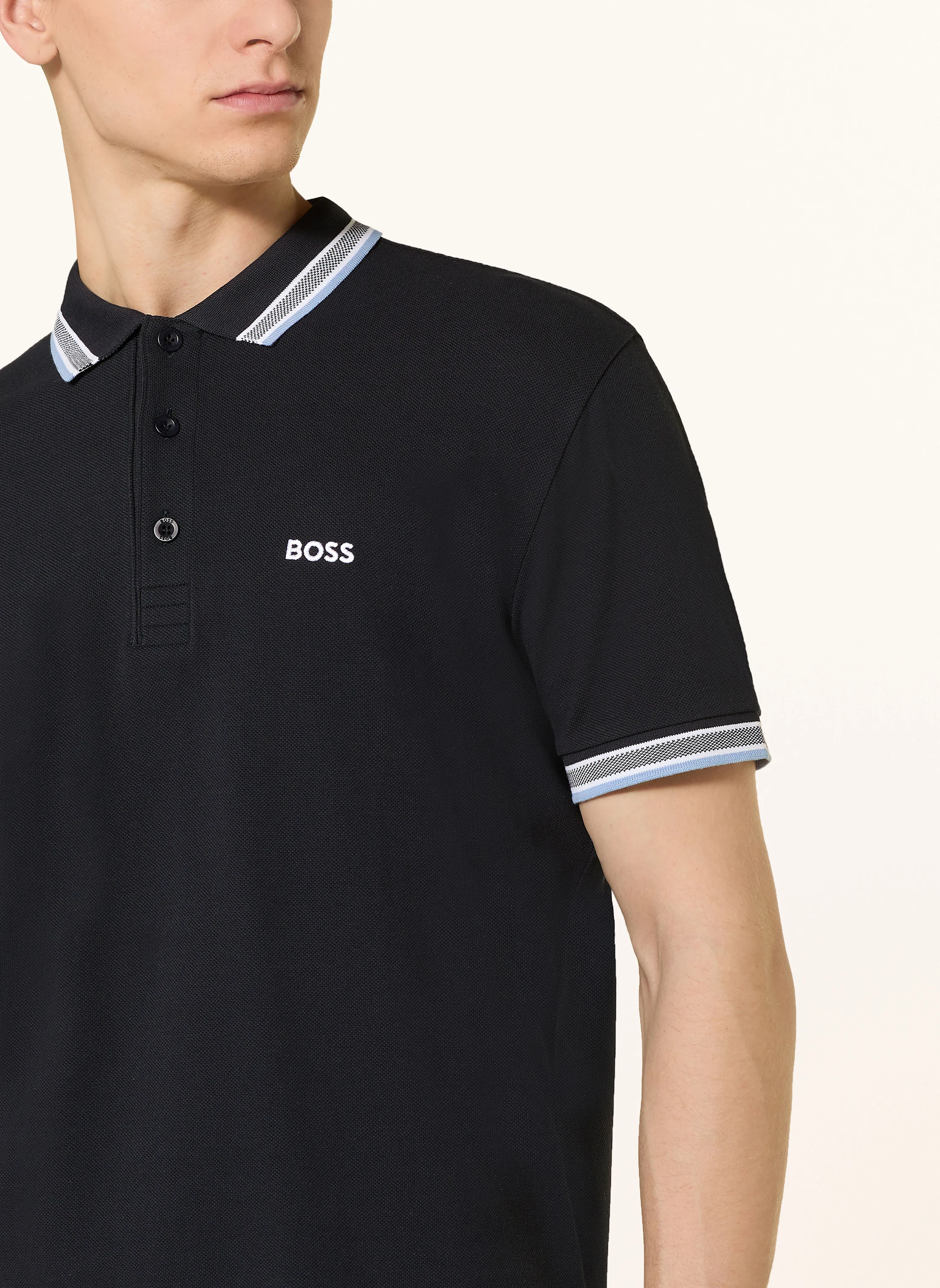 BOSS Piqué-Poloshirt PADDY CURVED Regular Fit
