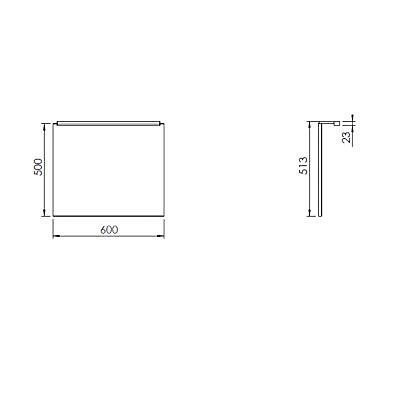 Miroir de salle de bains lumineux LED aspect chêne clair 60 cm, Calao