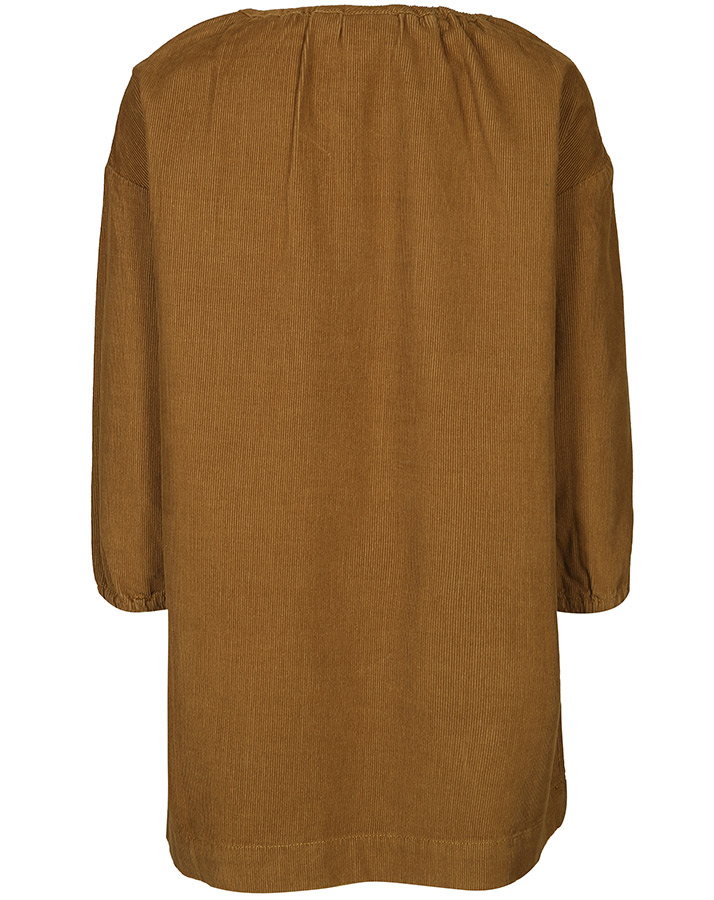 Langarmkleid PURE – BABYCORD in golden brown