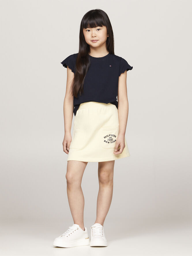 Tommy Hilfiger MONOTYPE MINI SWEAT SKIRT Lemon zest