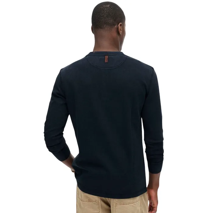 Superdry Vintage Textured Grandad LS Top Heren