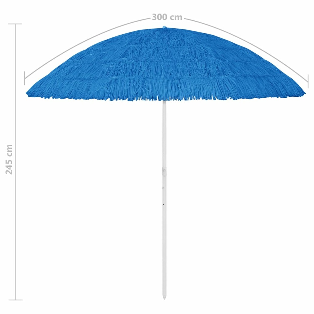 Parasol de plage hawaii 300 cm bleu