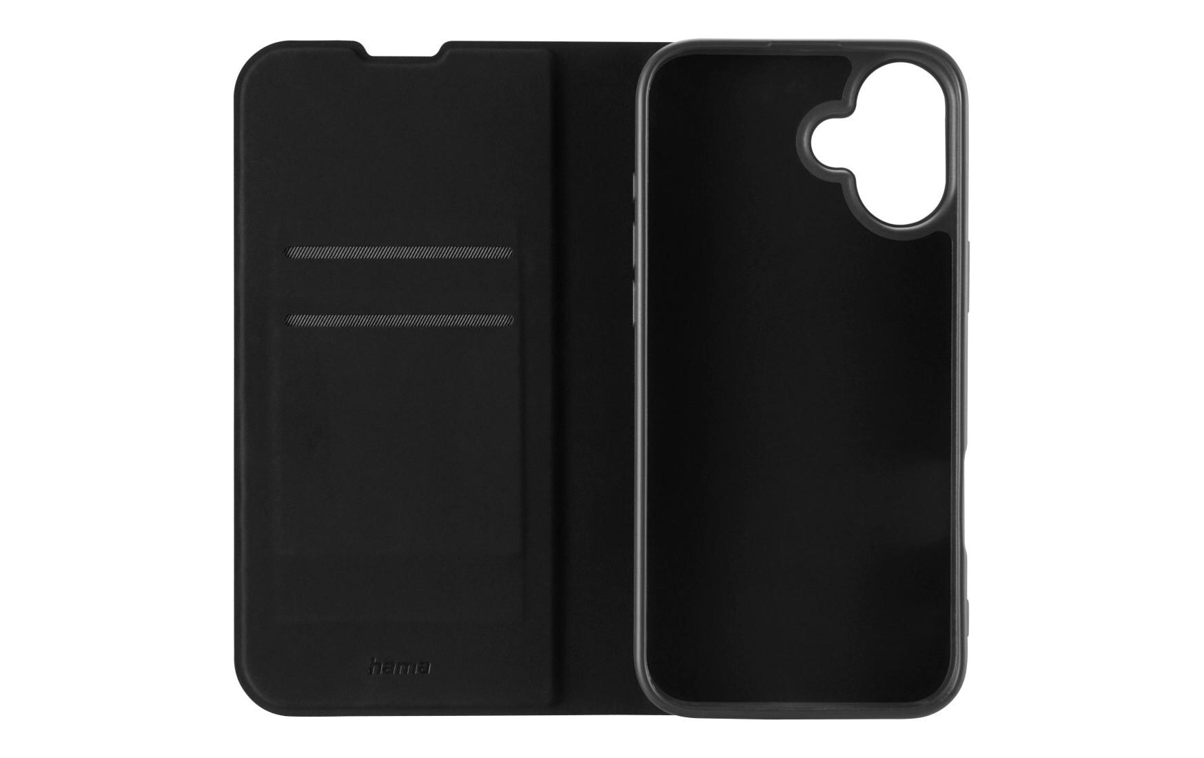 Book Cover Daily Protect Schwarz für iPhone 16 PlusHama Daily Protect Handy-Schutzhülle 17 cm (6.7