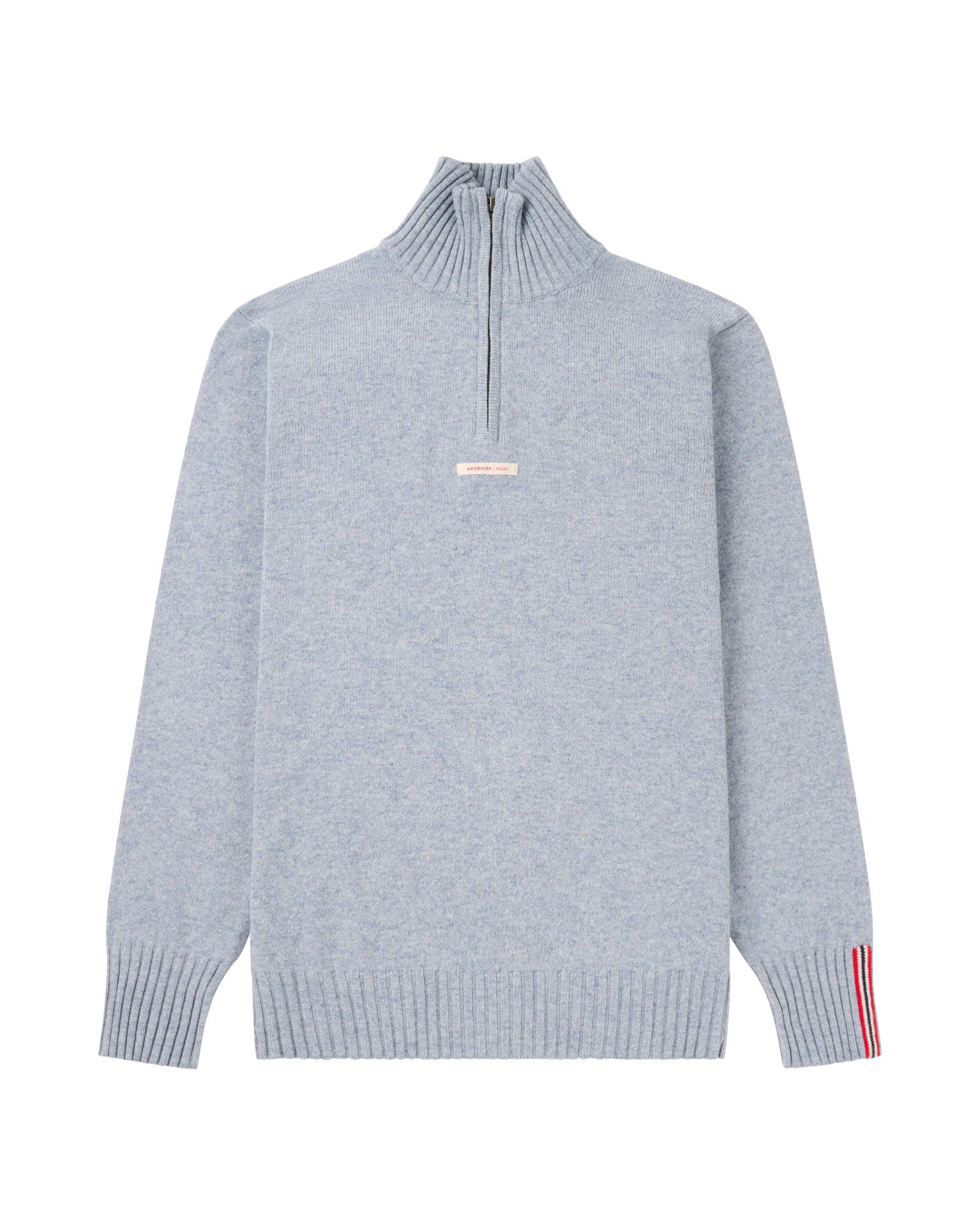 Amundsen Deck Half Zip Denim Blue Blue Stone
