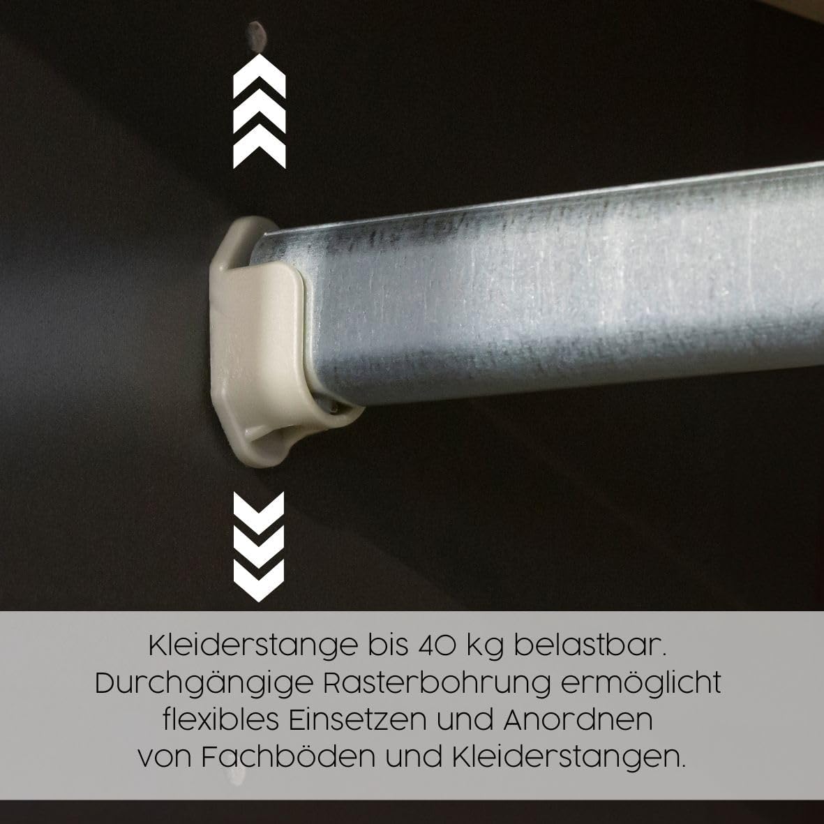 Rauch Möbel Nabila Kleiderschrank für Schlafzimmer, Kinderzimmer, Jugendzimmer, Flur, 3-türig, 2 Schubladen, Push-to-Open, mit Zubehör Classic, Farbe Weiß, Breite 140 cm