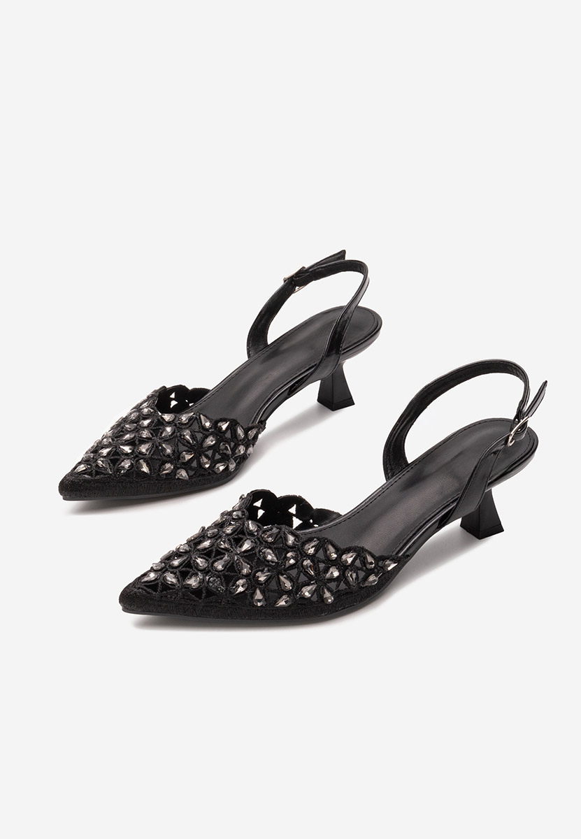 Chaussures slingback noirs Melonie
