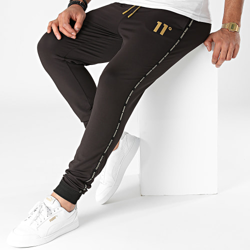Pantalon Jogging A Bandes Taped Poly Noir