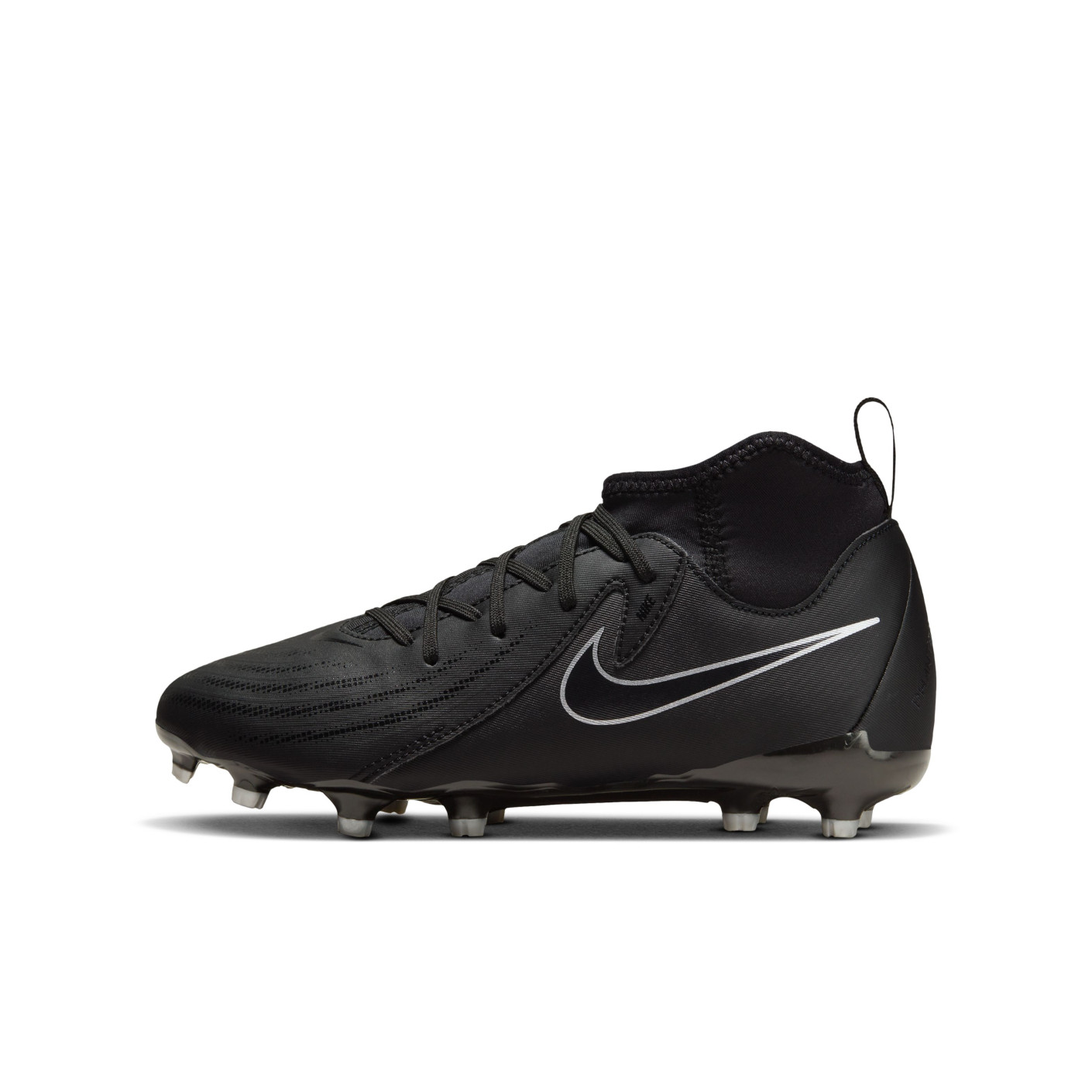 Nike Phantom Luna II Academy Gras / Kunstgras Voetbalschoenen (MG) Kids Zwart Donkergrijs