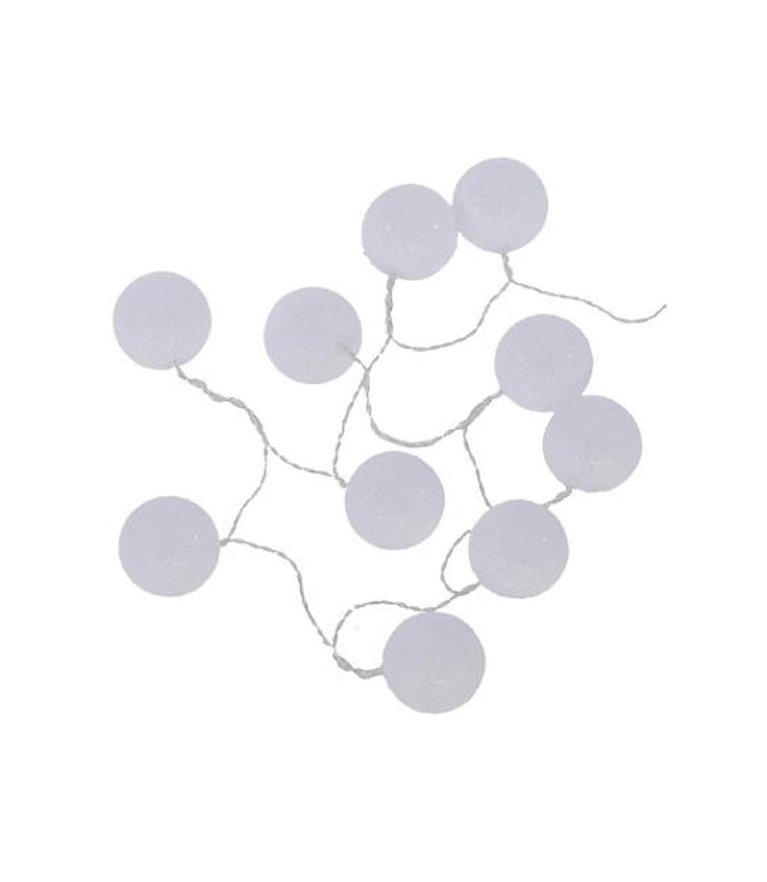 Guirlande Led 10 Boules 165cm Blanc