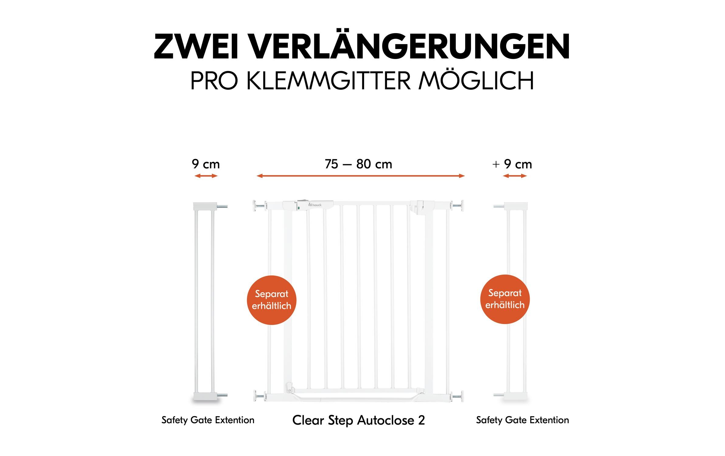 Verlängerung Türschutzgitter 9 cm WeissSafety Gate Extension für gängige Hauck Schutzgitter