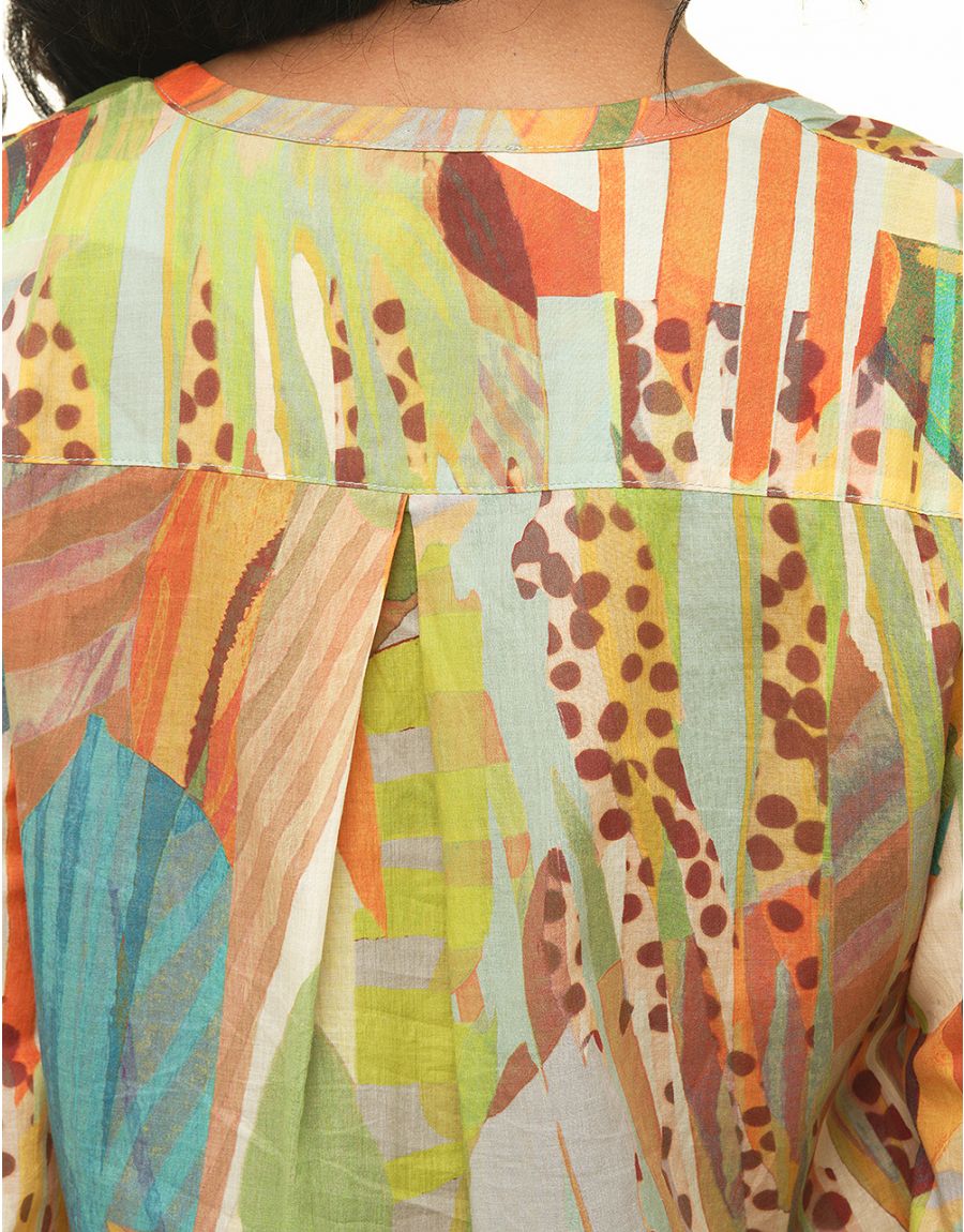 Blouse 100% coton vert