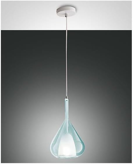 Fabas Luce Pendelleuchte LILA, E27, 1-flammig, IP20, azurblau