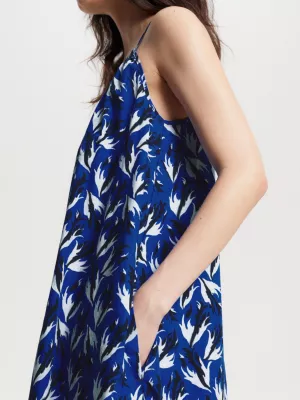Vestido longo Tommy Hilfiger x Vacation com estampa floral e alças finas