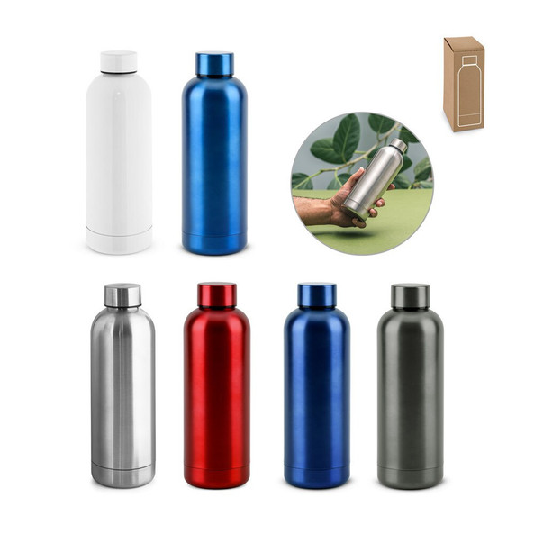hi!dea 94288 - Bouteille en acier inoxydable recyclé à 90% 550 mL