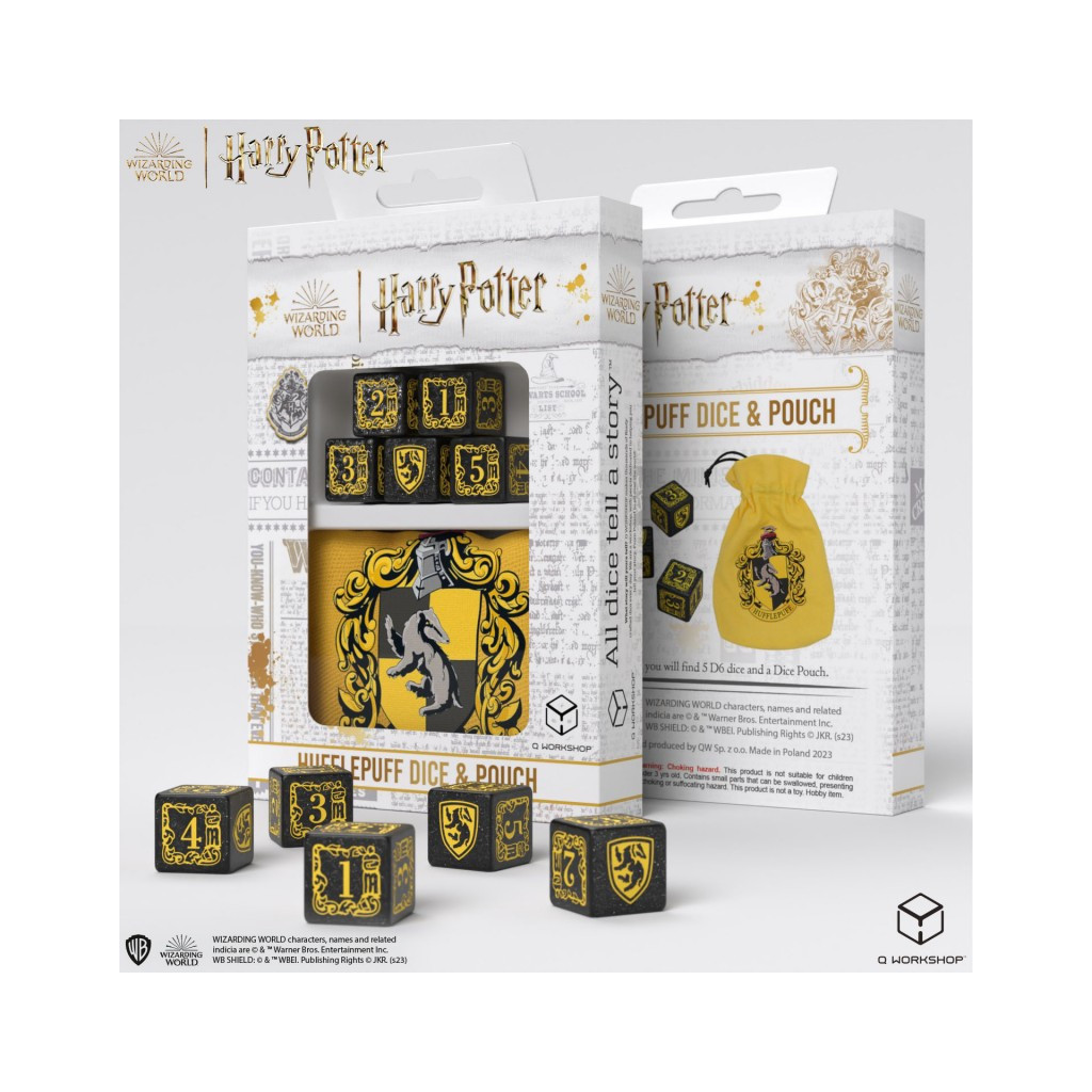 Set de dés Harry Potter - Poufsouffle Dés + Bourse