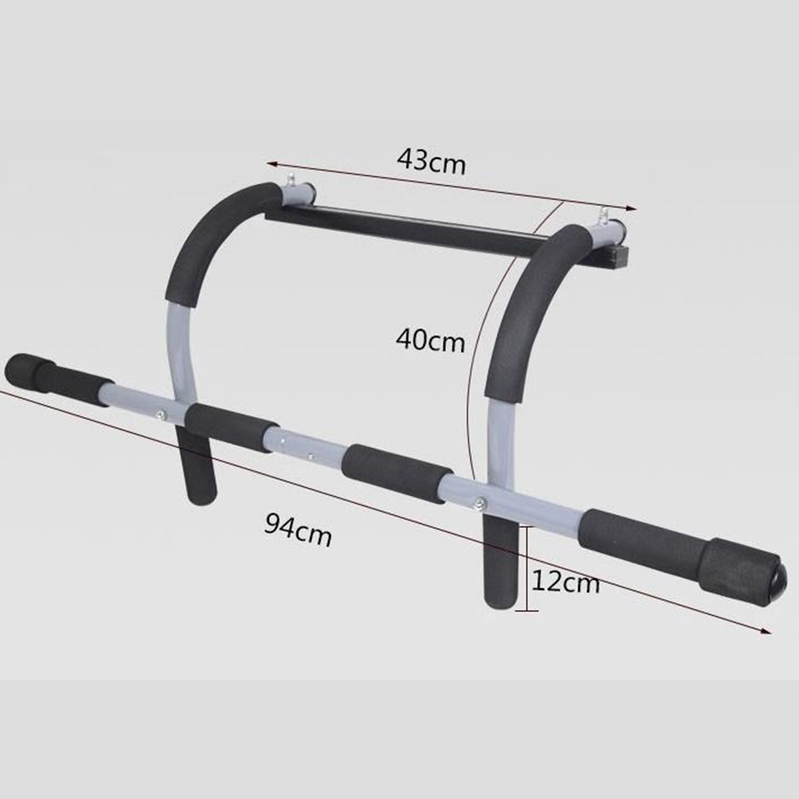 Multifunktionelle Klimmzugstange Pull Up Bar für Türrahmen Reckstange / Rumpfbeugen / Liegestützen für Indoor Training - Schwarz