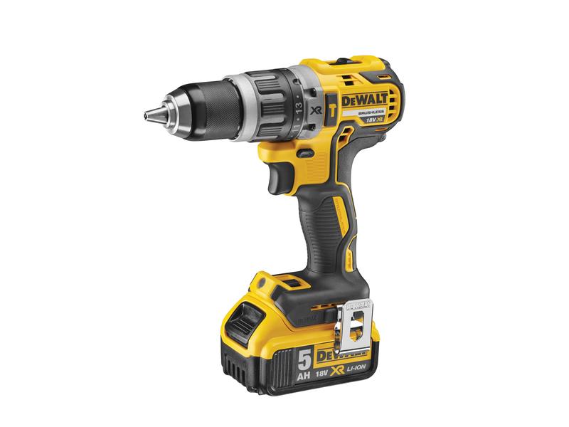 DEWALT Akku-Schlagbohrschrauber DCD796P2, 18 V Brushless 2x Leistungsstarker und universell einsetzbarer 18 Volt Akku-Zweigang-Schlagbohrschrauber