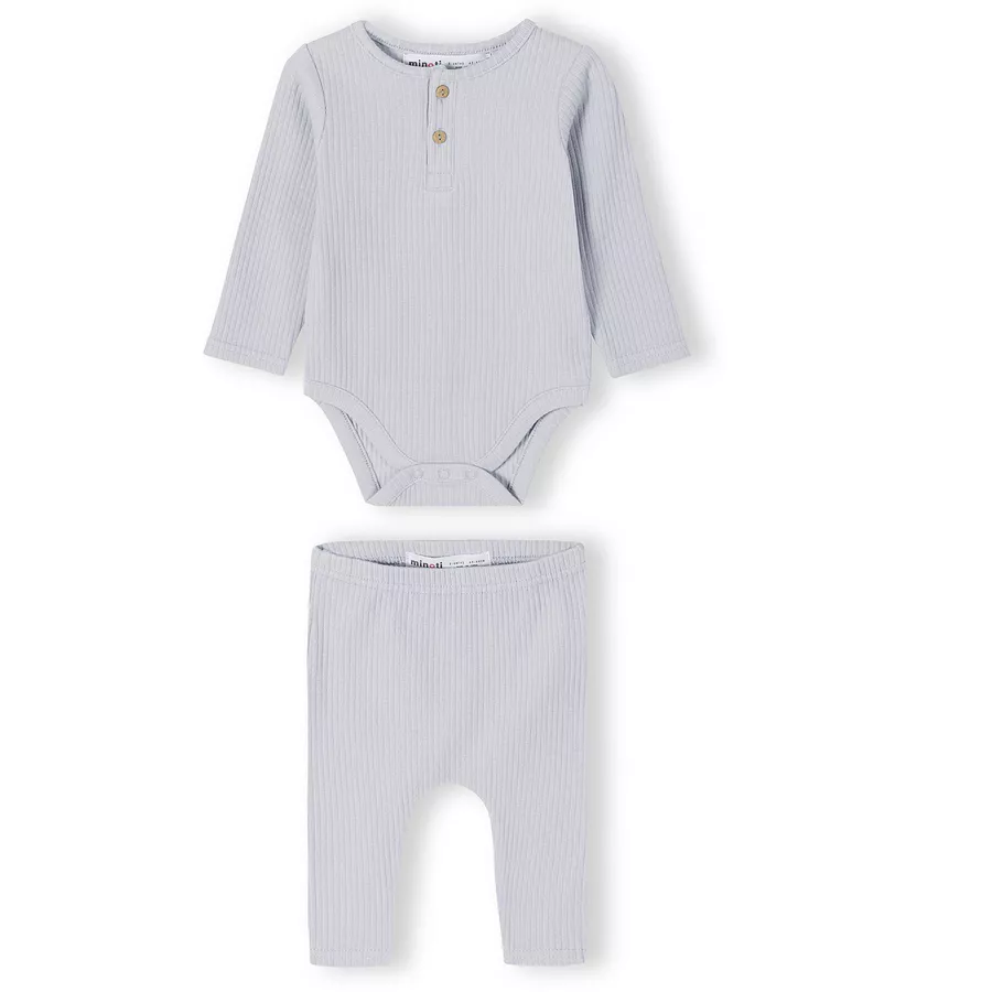 MINOTI Body & Leggings Grau Meliert