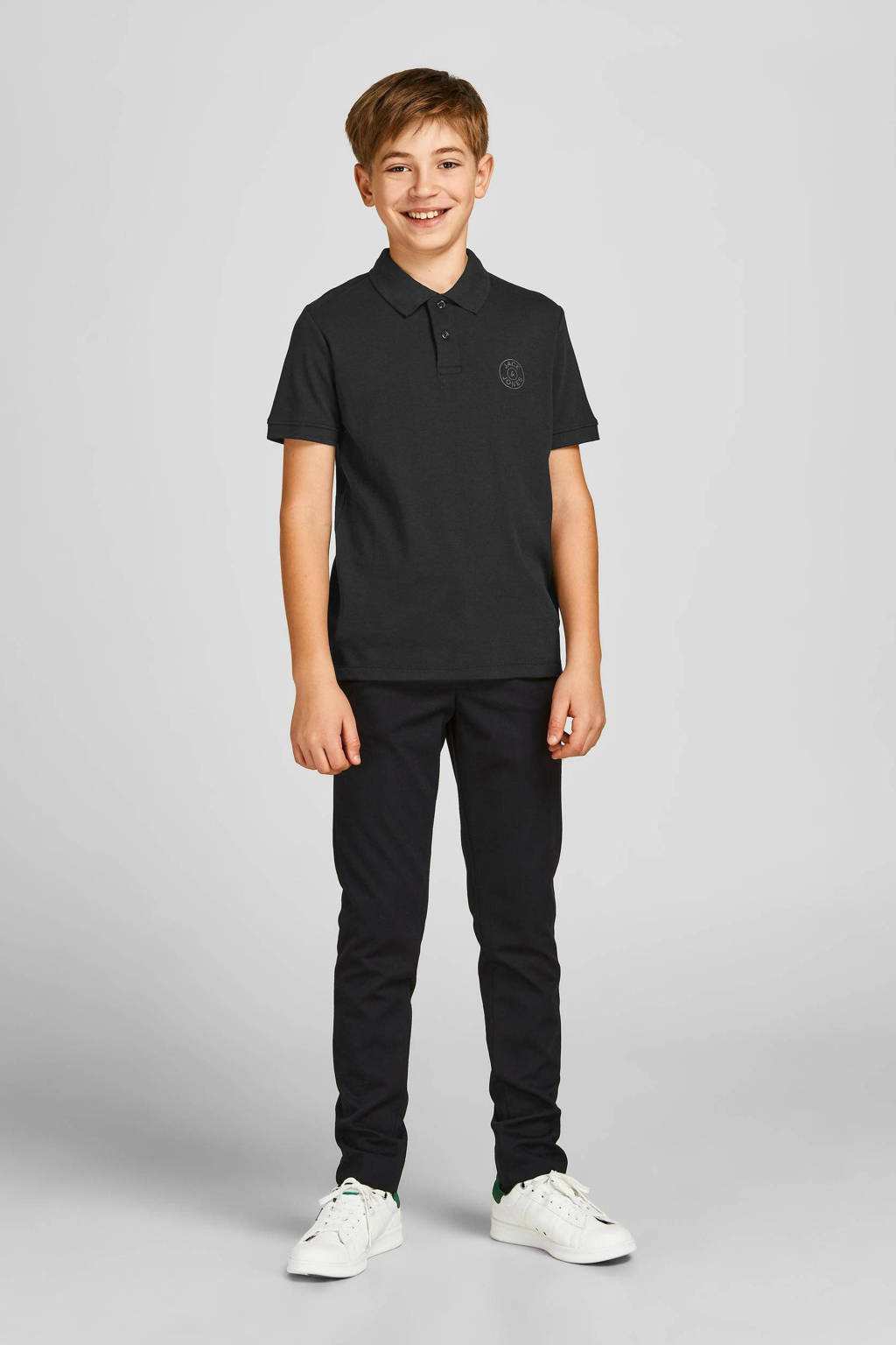 JACK & JONES polo JCOJERSEY zwart