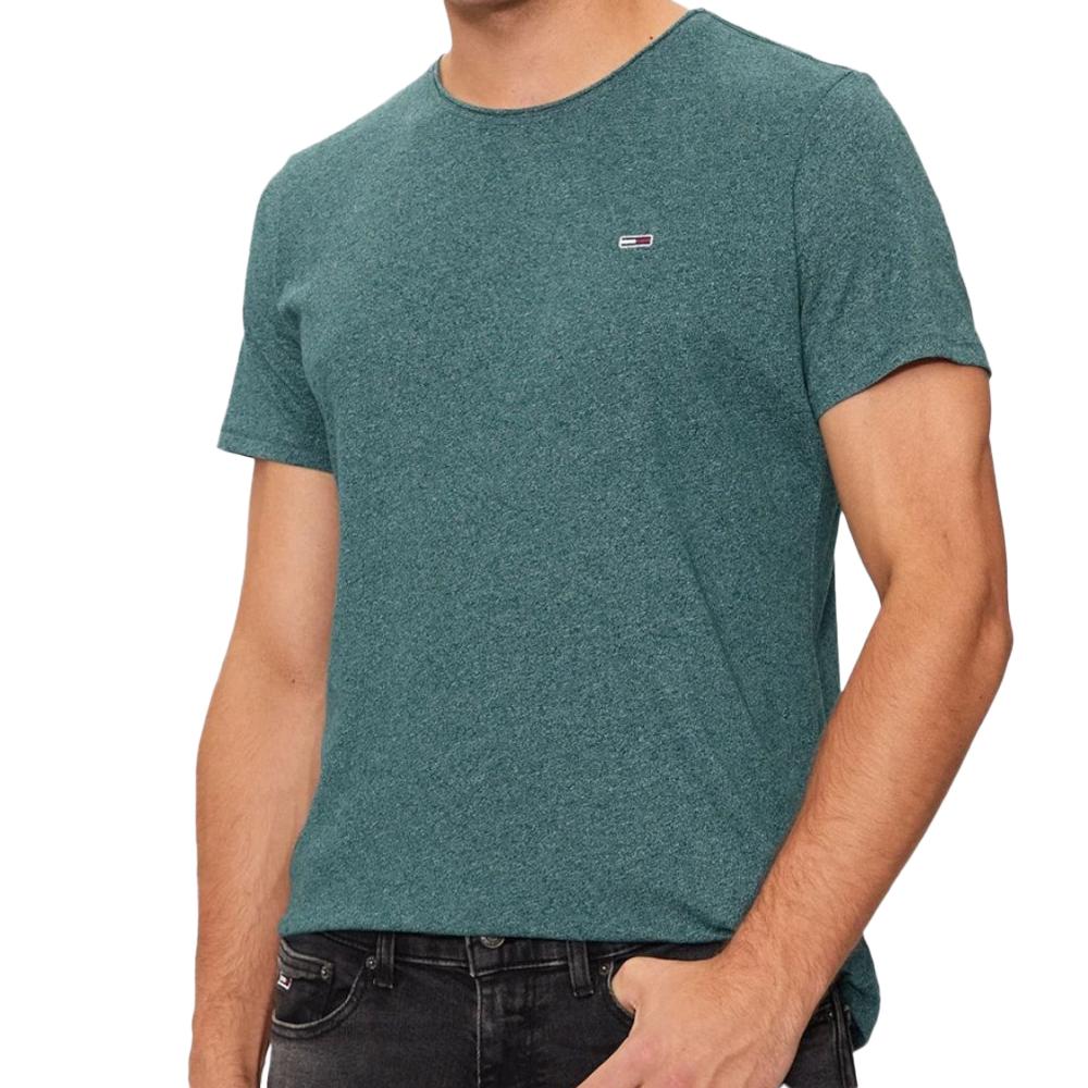 Tommy Hilfiger T-shirt Bleu/Vert Homme Tommy Hilfiger Slim Jaspe