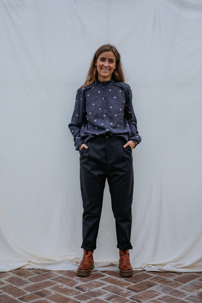 Tahia W, Skjorte - Stars Embroidery