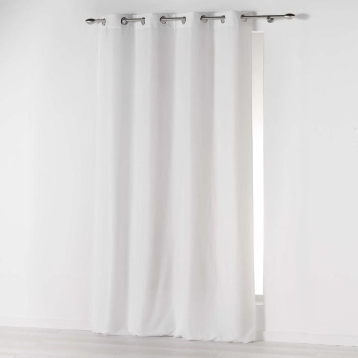 RIDEAU A OEILLETS 140X260CM ABSOLU BLANC