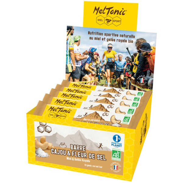 Barres énergétiques MELTONIC BARRE CEREALES BIO CAJOU & FLEUR DE SEL X20