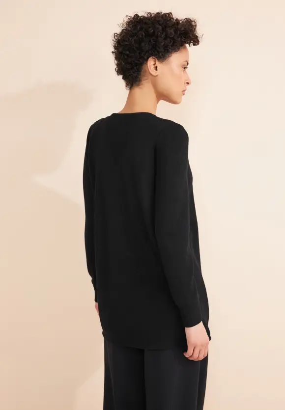 Offene Shirtjacke - Black