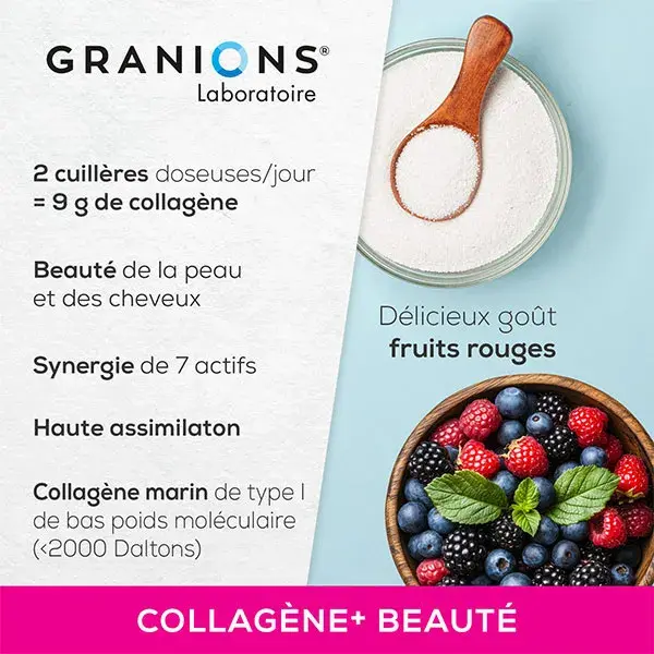 Granions Beauty Sabor Frutas Vermelhas 260g Pacote com 3