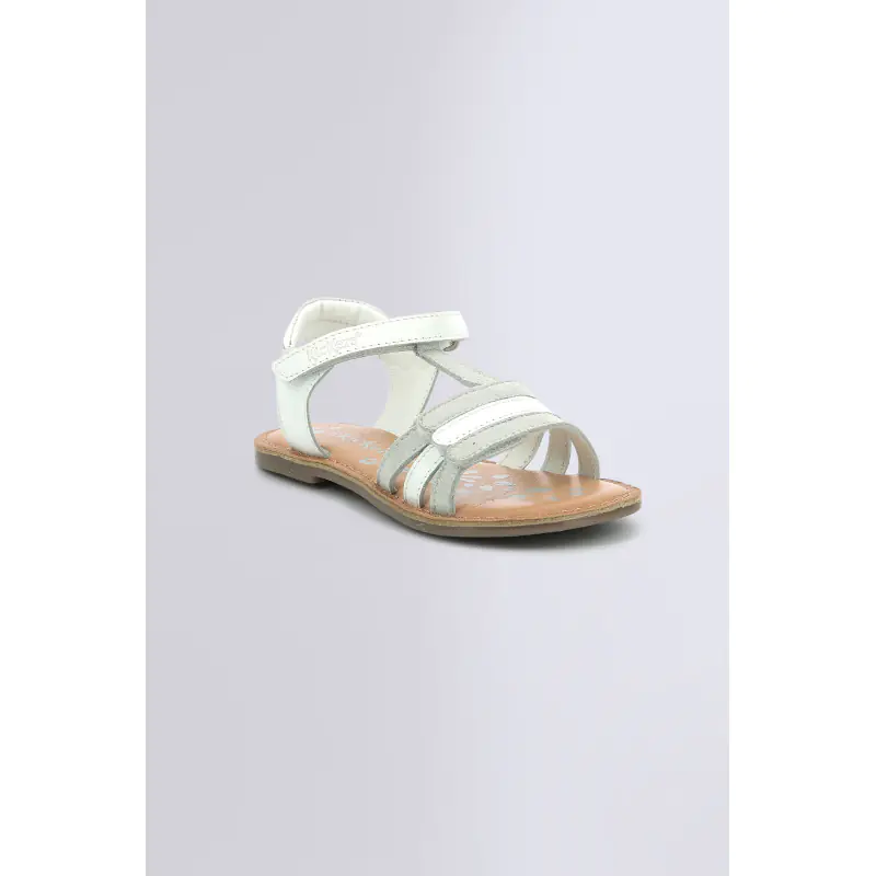 DIAMANTO BLANC ARGENT SANDALES Cuir Fille