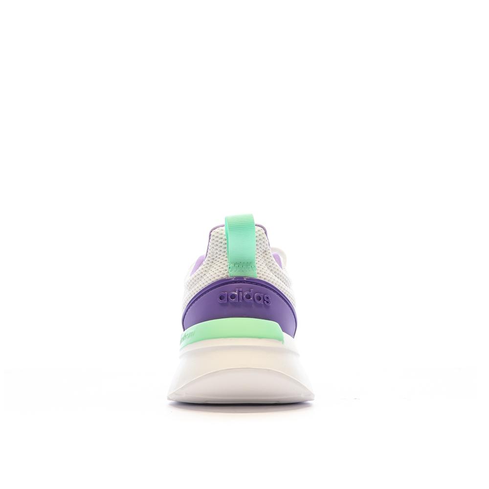 Adidas Baskets Blanches/Violette Fille Adidas Racer