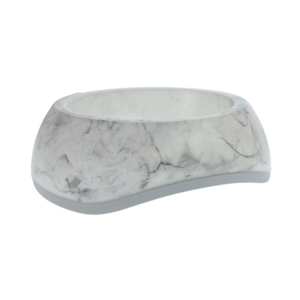 Ecuelle blanche marbré 0.6 litres ø 21 cm pour chat et chien