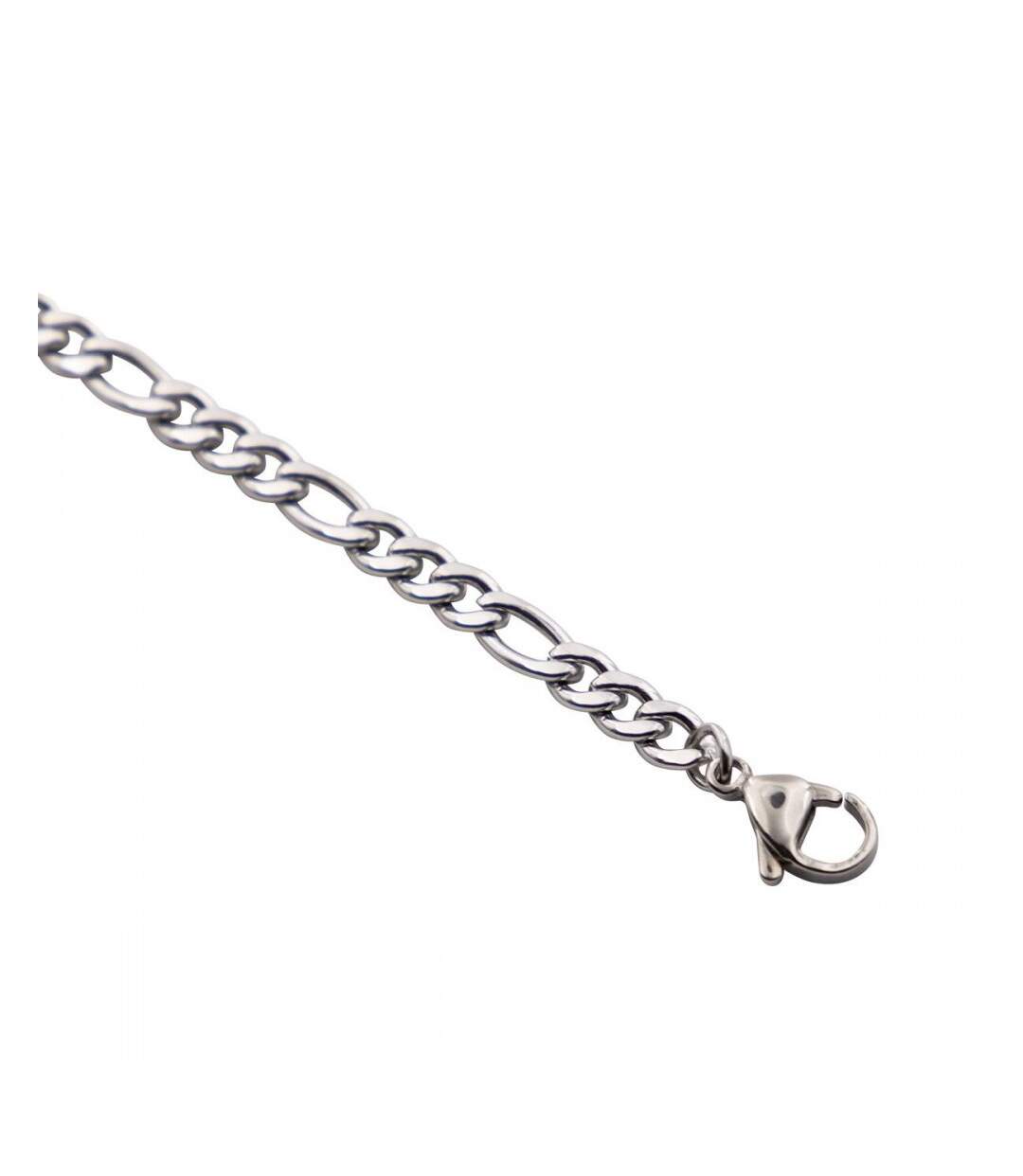 Gourmette Bracelet en Acier Coeur pour Femme