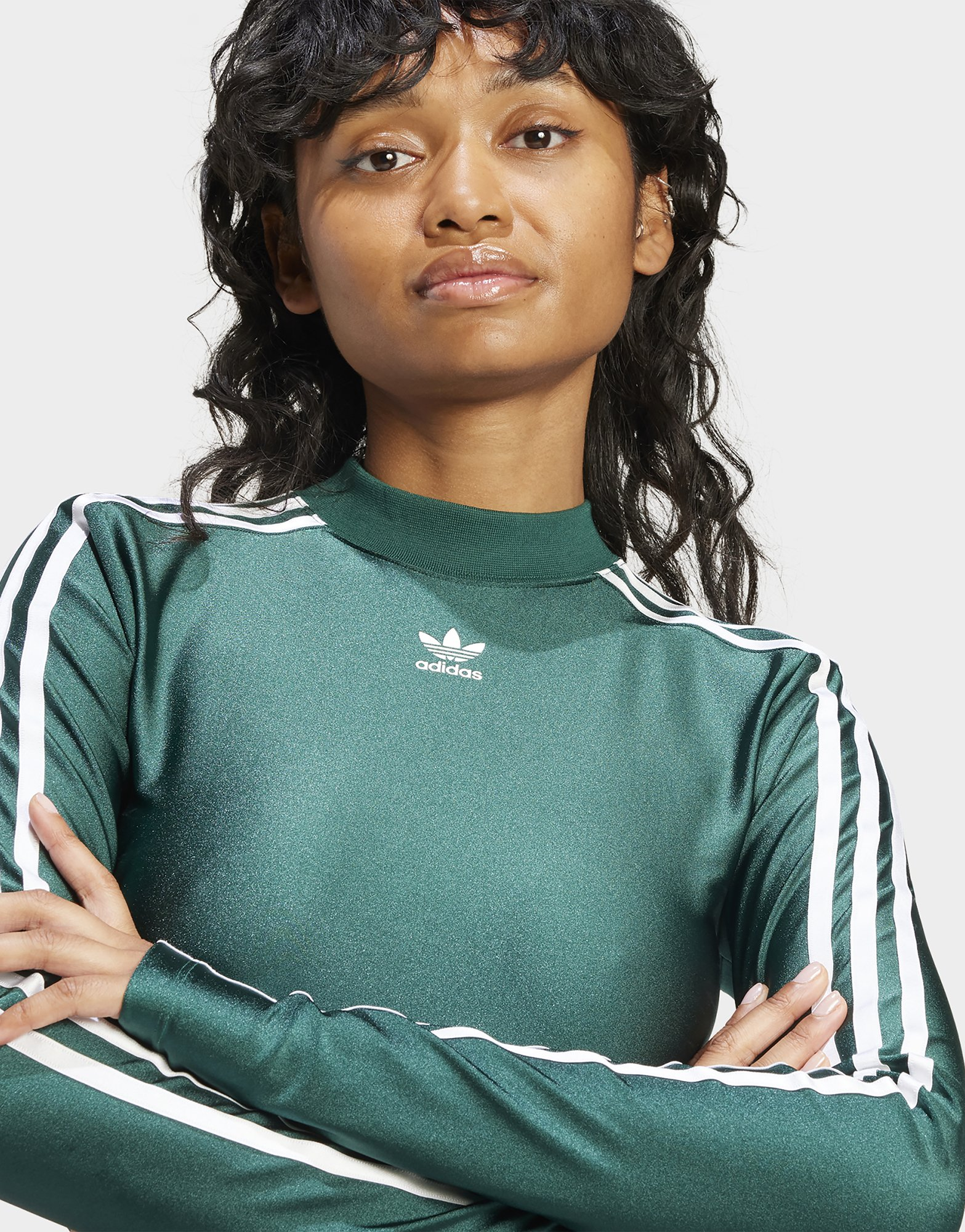 adidas Originals T-shirt Cropped manches longues 3 bandes