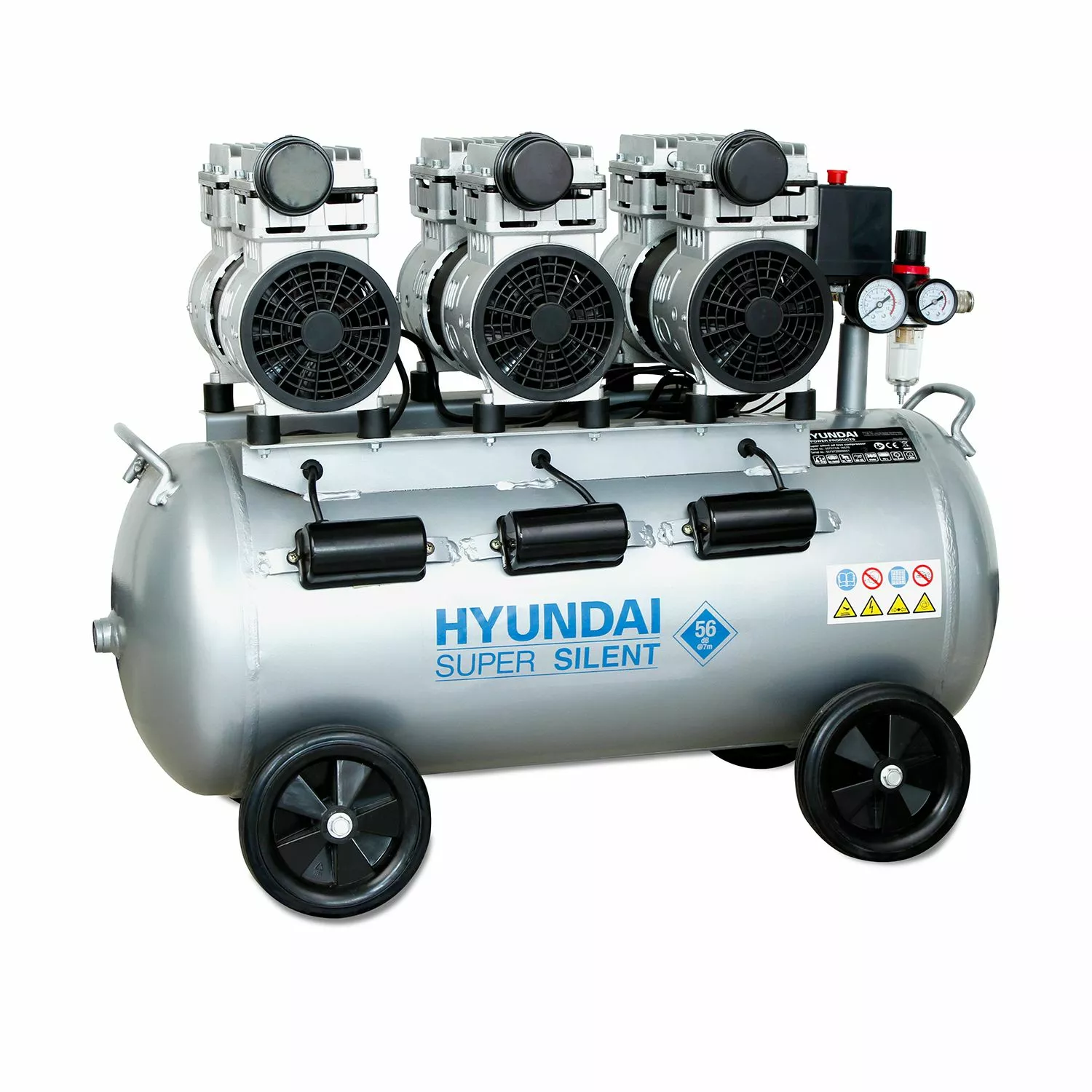 Hyundai 55757 Stille compressor - 70L - 8bar