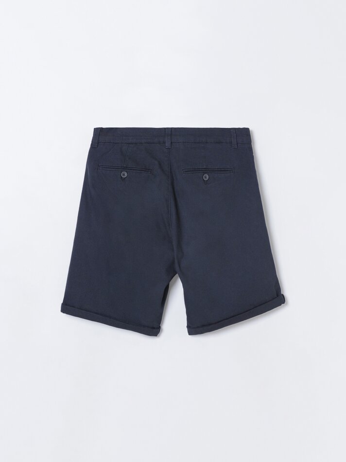 Bermuda chinesa slim fit - Azul Vigoré