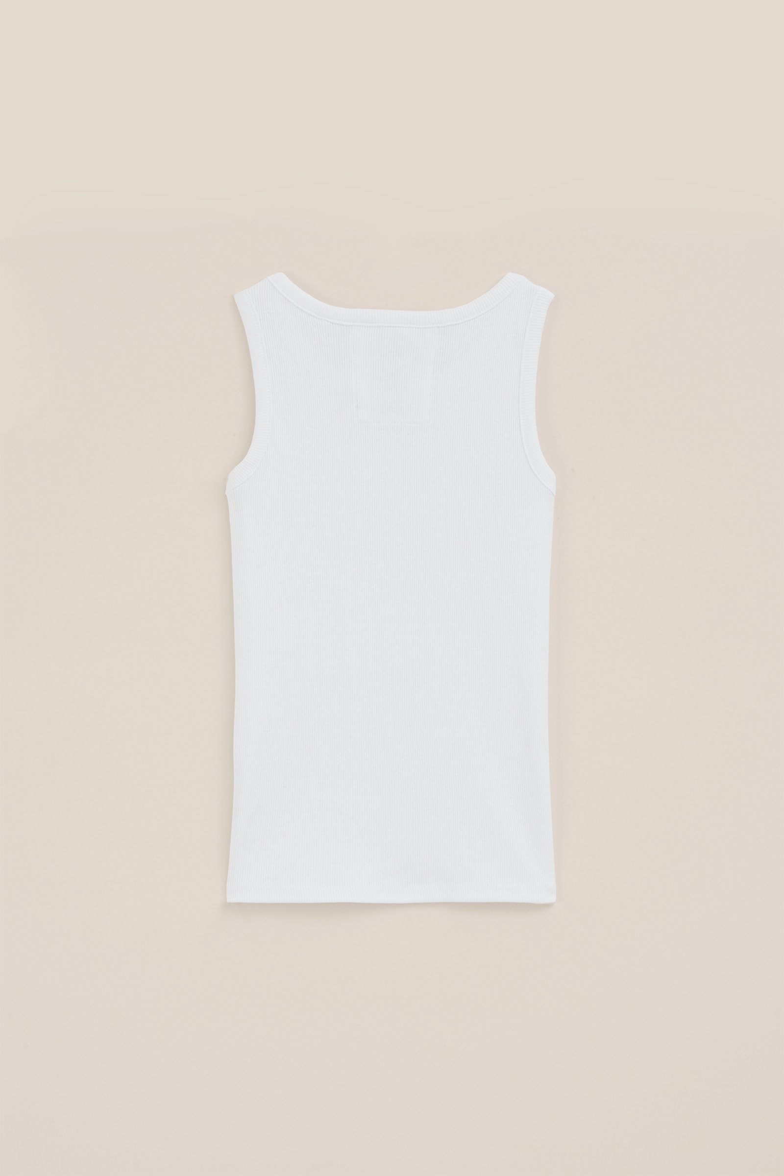 Meisjes singlet van ribstof WE Fashion Wit