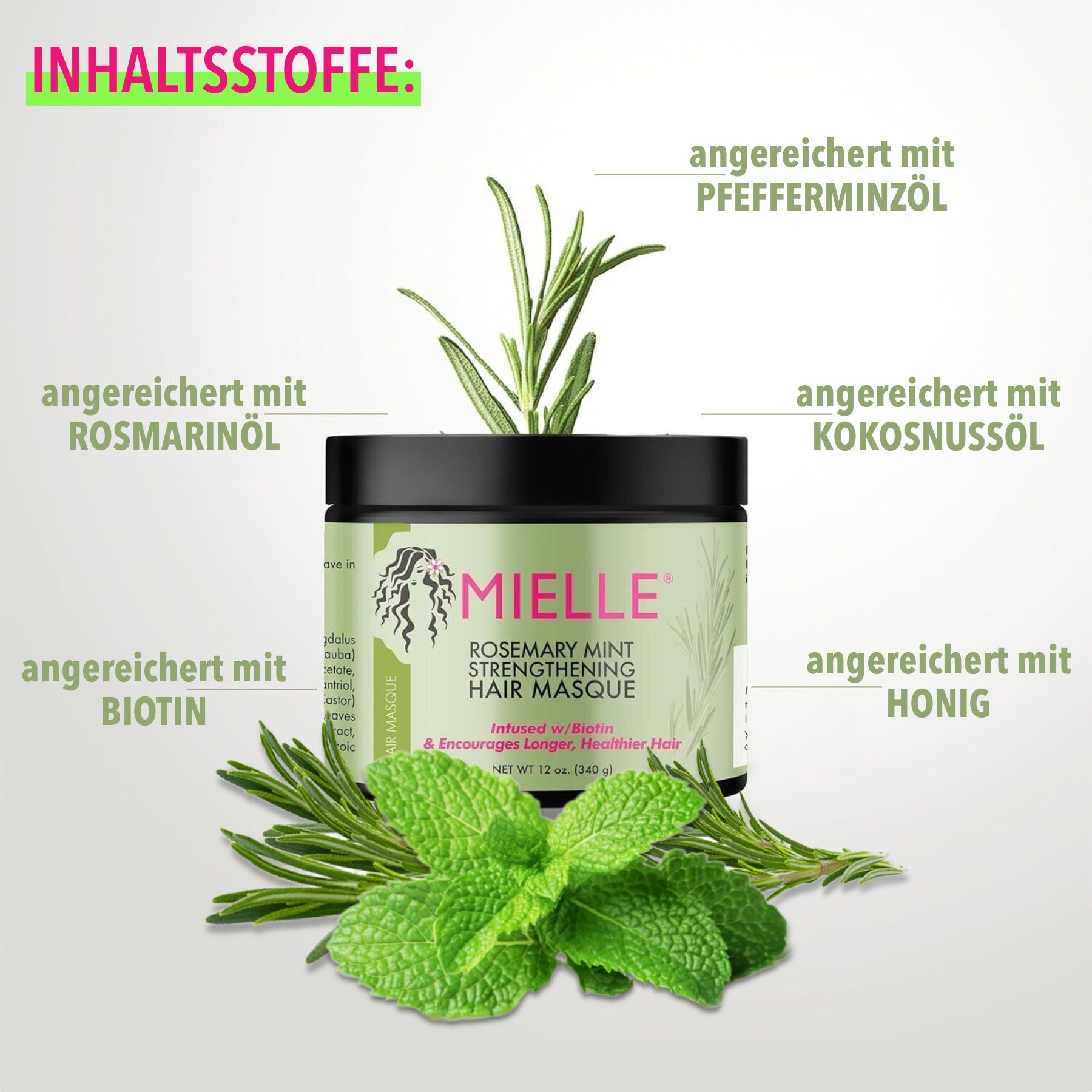 Mielle Organics Haarmaske Rosmarinöl Minze für Haarpflege